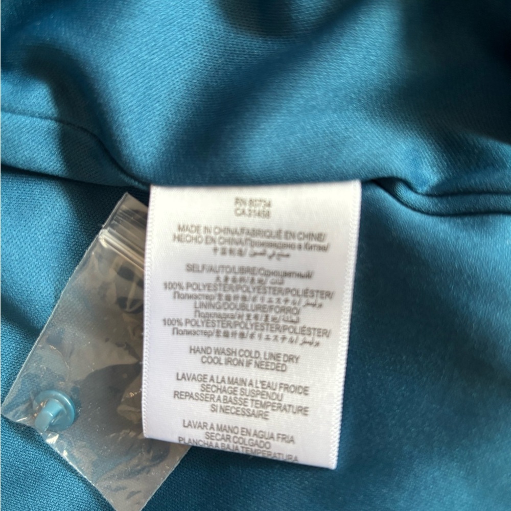 BCBGeneration Blue and White‎ Halter Mini Dress Size Large - Picture 10 of 11